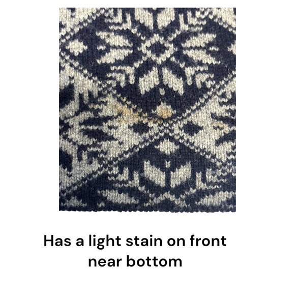 Fire & Ice Womens Hooded Pullover Sweater Black & Gray Snowflake Pattern Size L - Picture 8 of 10